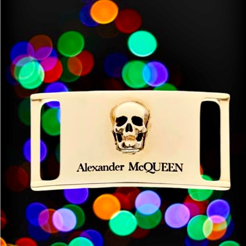 Alexander McQueen Gold Skull Buckle